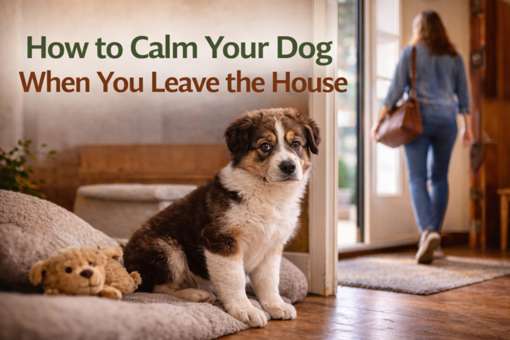 calm your dog when you leave