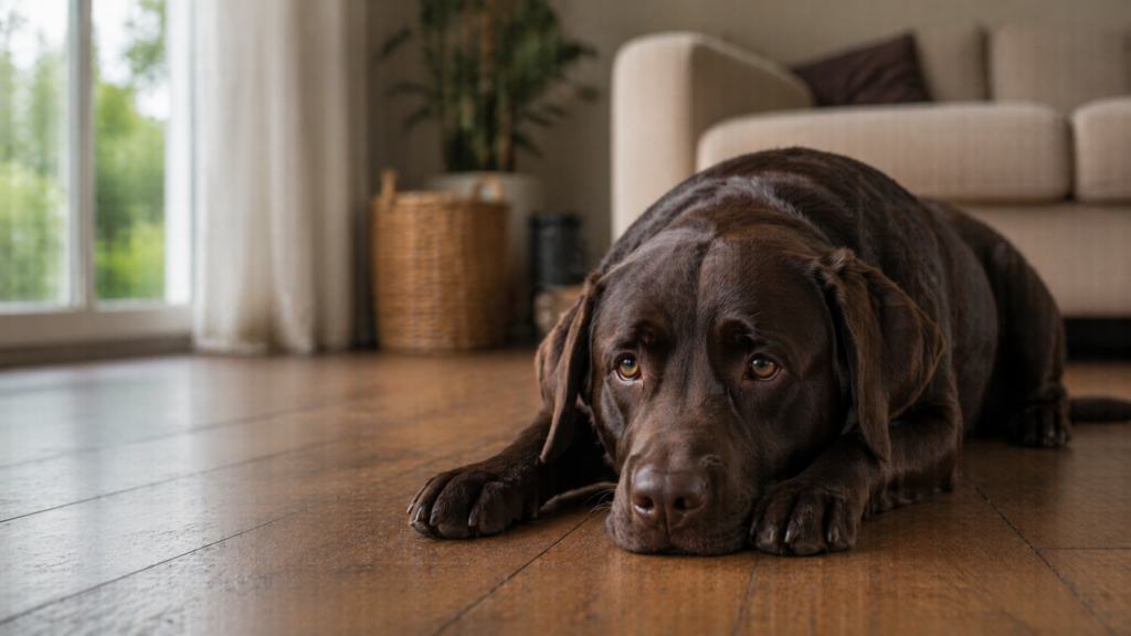 anxious dog banner